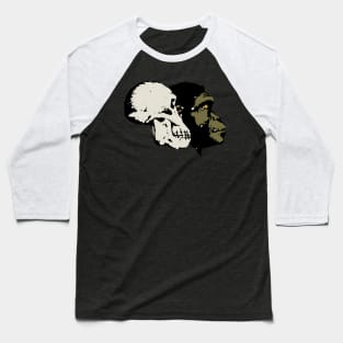 Vintage Evolution skull ape monkey Baseball T-Shirt